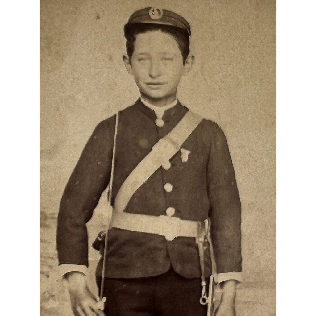 Antique Photograph Military Cadet JJ Klain San Francisco Cabinet Card Photo - Poppy's Vintage Clothing