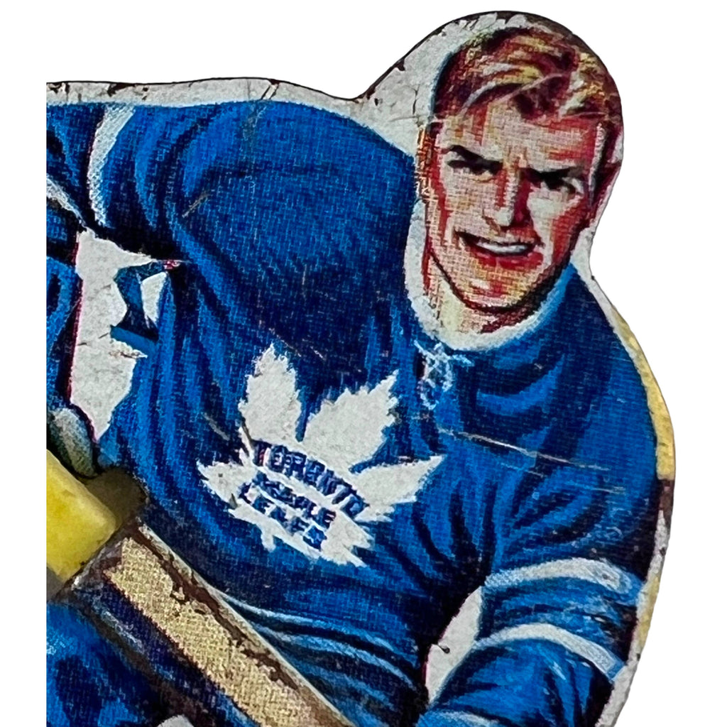 Vintage 1960s Hockey Players Metal with Plastic Sticks for Eagle Game Toronto Maple Leafs - Poppy's Vintage Clothing