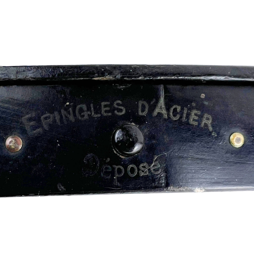 Antique Japonaiserie French Lacquer Box for Straight Pins 19th c Sewing - Poppy's Vintage Clothing
