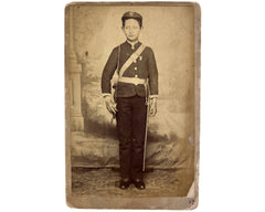 Antique Photograph Military Cadet JJ Klain San Francisco Cabinet Card Photo - Poppy's Vintage Clothing