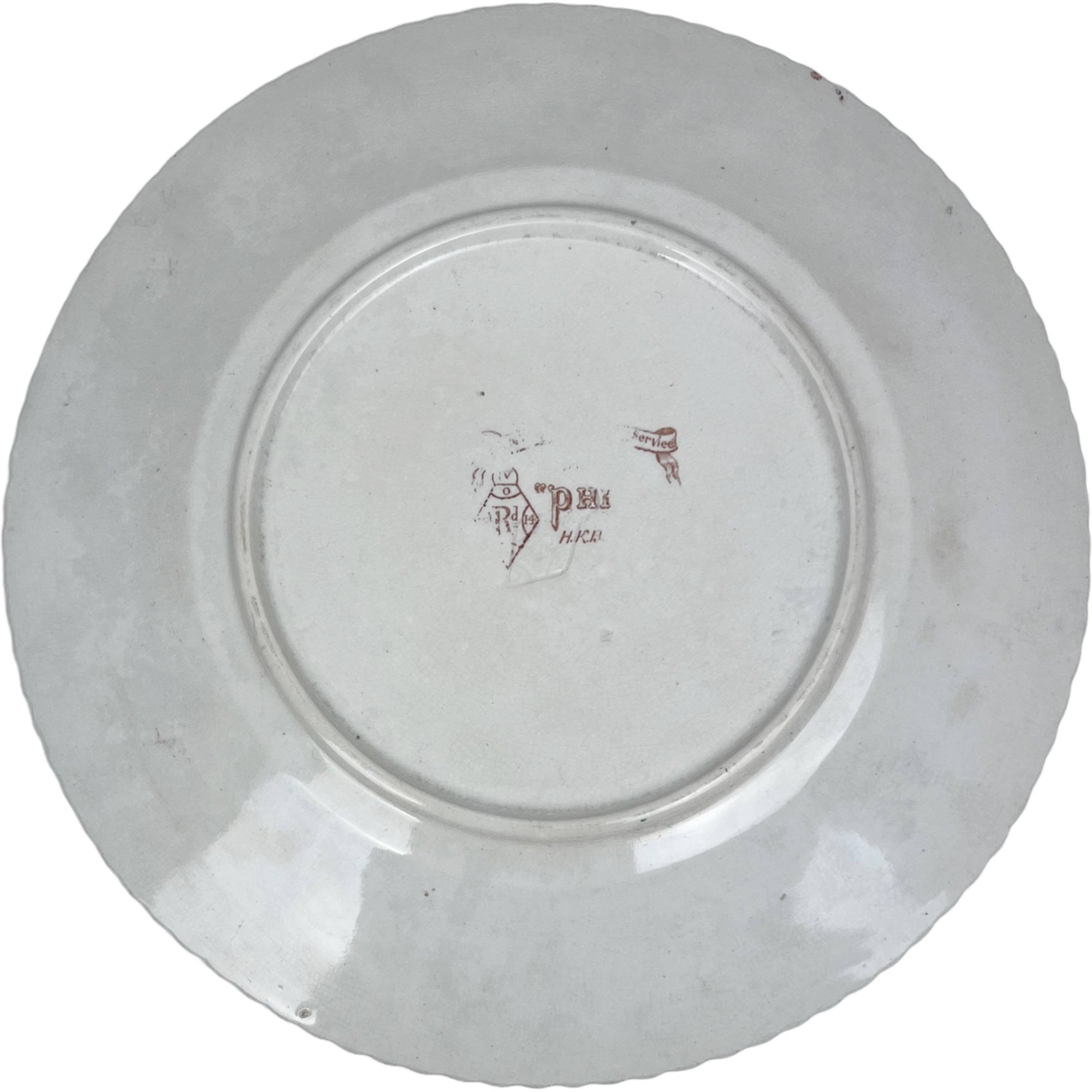 Antique Polychrome Plate 1862 Transferware HK Puiz Browne Illustration - Poppy's Vintage Clothing