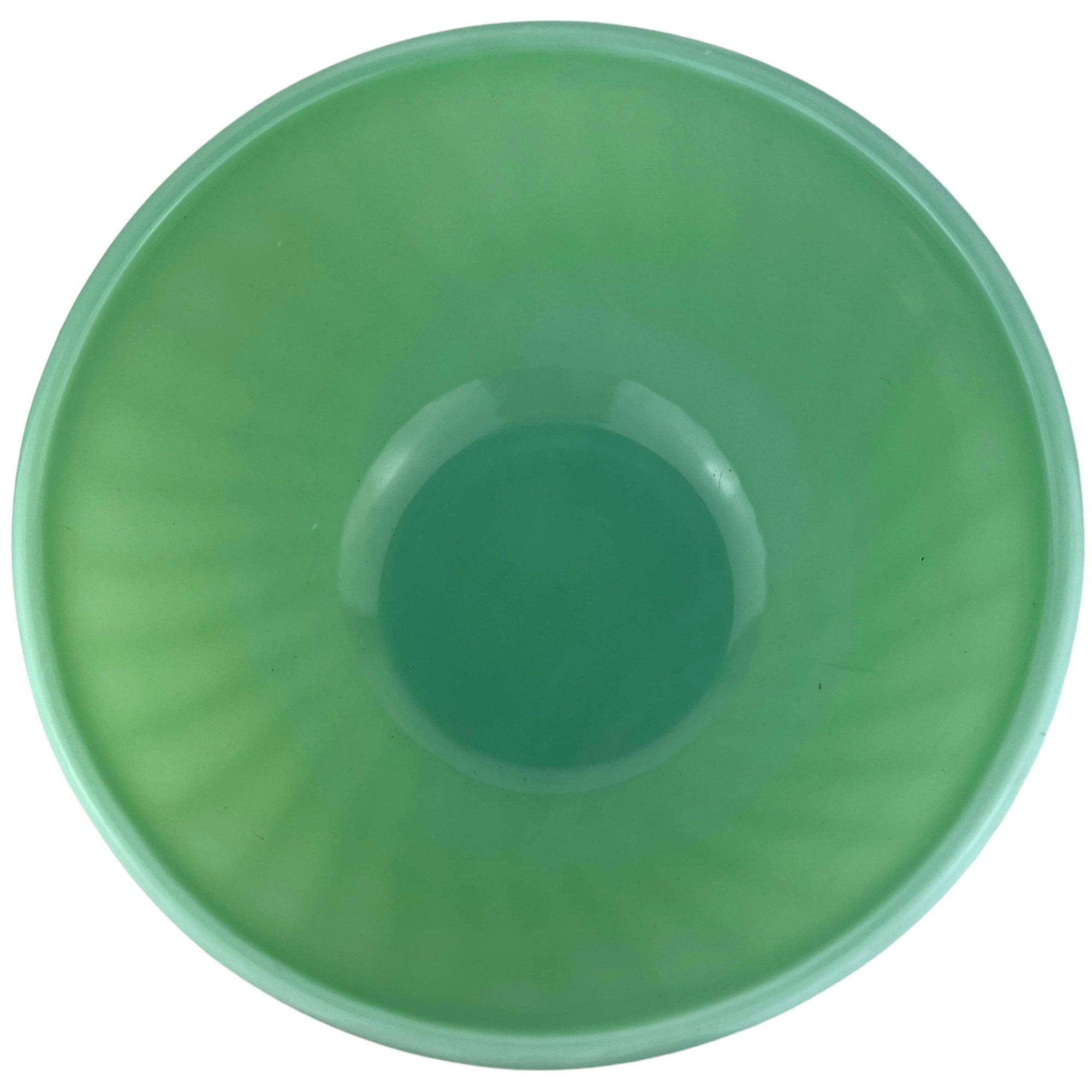 Vintage Fire King Jadeite Swirl Mixing Bowl Medium 9 Oven Ware - Poppy's Vintage Clothing