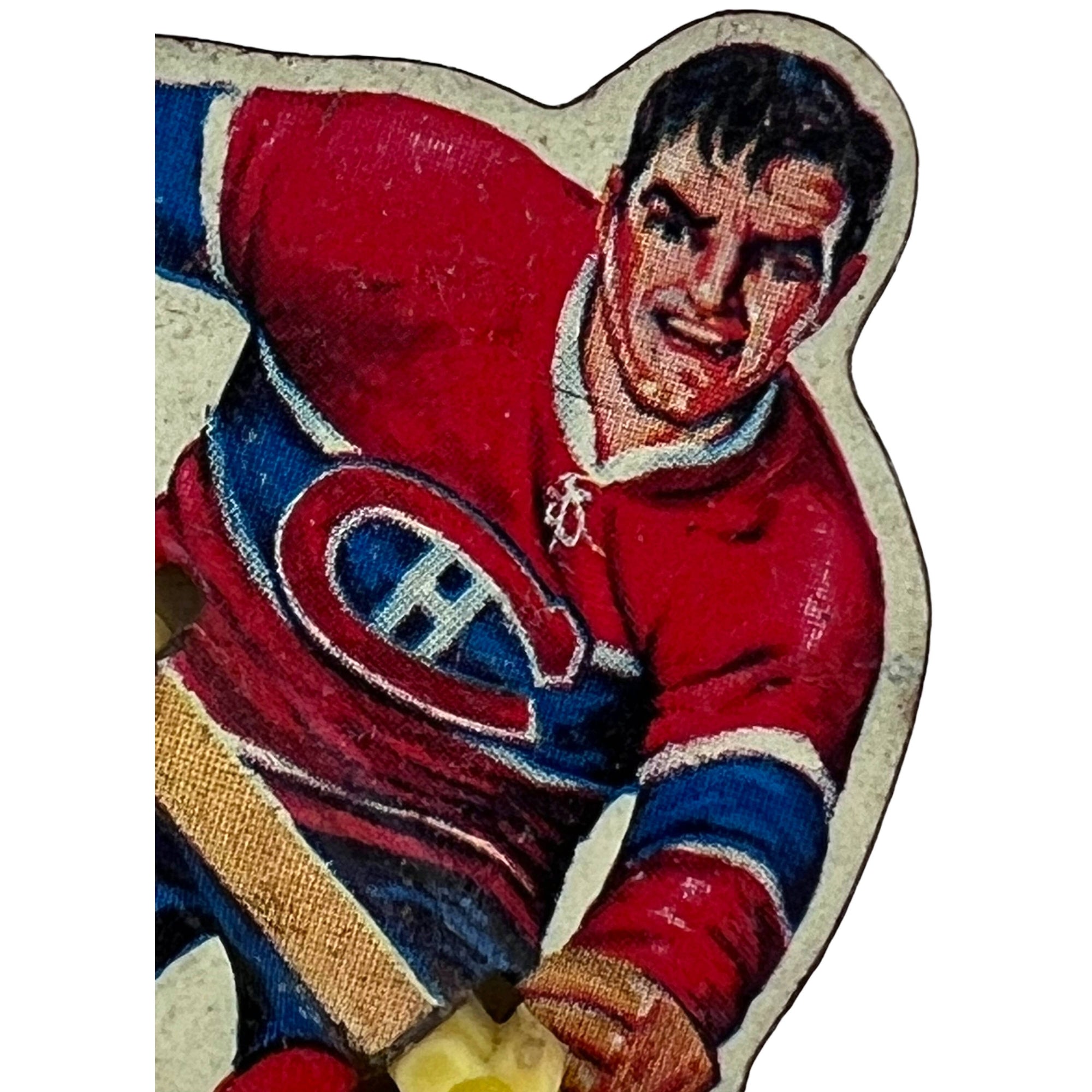 Vintage 1960s Hockey Players Metal with Plastic Sticks for Eagle Game Montreal Canadiens - Poppy's Vintage Clothing