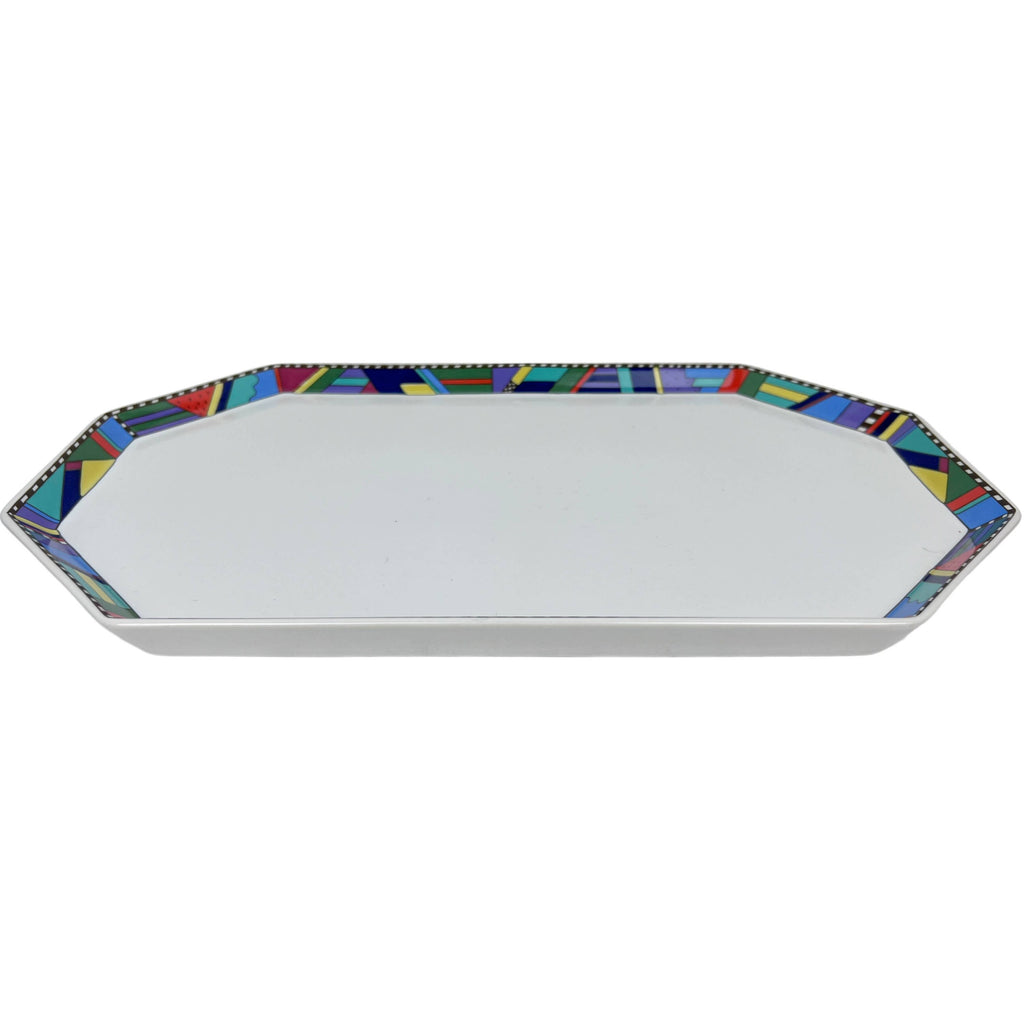 Vintage 1990s Rosenthal Porcelain Memphis Style Metropol Serving Platter 15 by Barbara Brenner - Poppy's Vintage Clothing