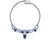 Vintage 1950s Blue Rhinestone Choker Necklace - Poppy's Vintage Clothing
