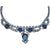 Vintage 1950s Blue Rhinestone Choker Necklace - Poppy's Vintage Clothing