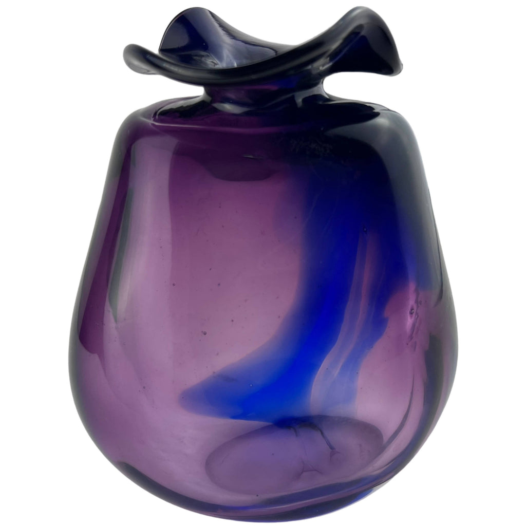 Vintage American Studio Art Glass Vase Leon Applebaum Signed - Poppy's Vintage Clothing