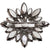 Vintage 1950s Sherman Rhinestone Brooch Starburst Shape Clear Stones - Poppy's Vintage Clothing