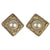 Vintage Nina Ricci Pearl Earrings Clip-on Gold Plated - Poppy's Vintage Clothing