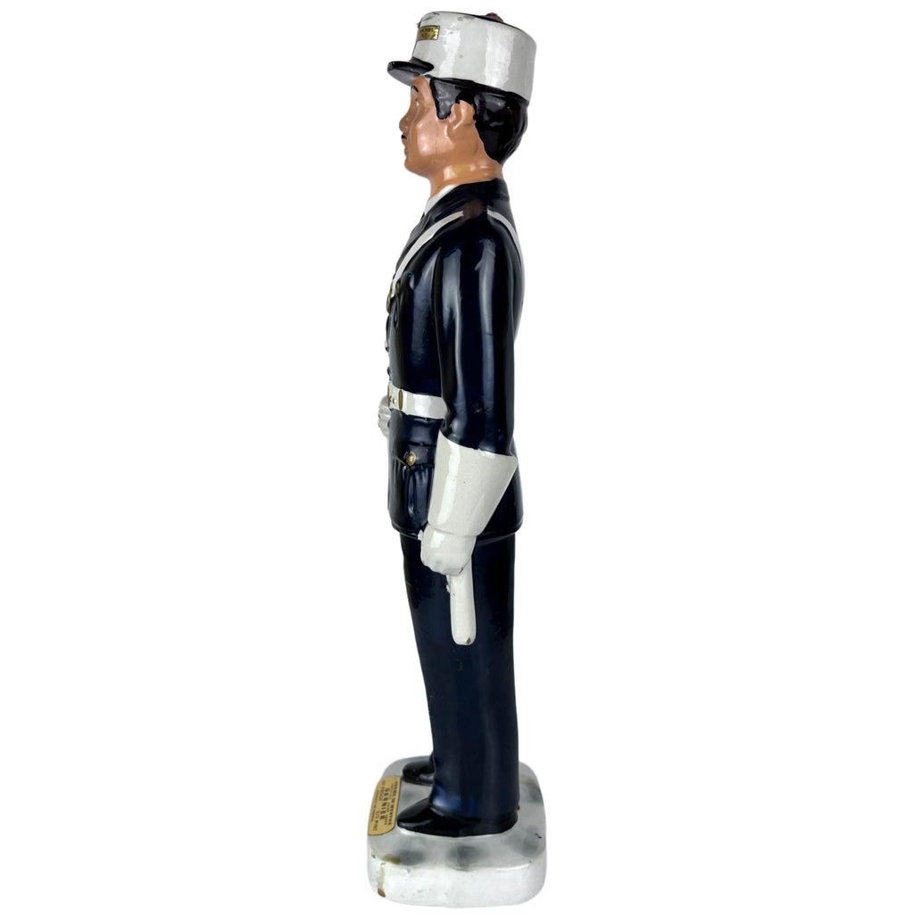 Vintage 1970 French Gendarme Figural Bottle Garnier Liqueur Police Man - Poppy's Vintage Clothing