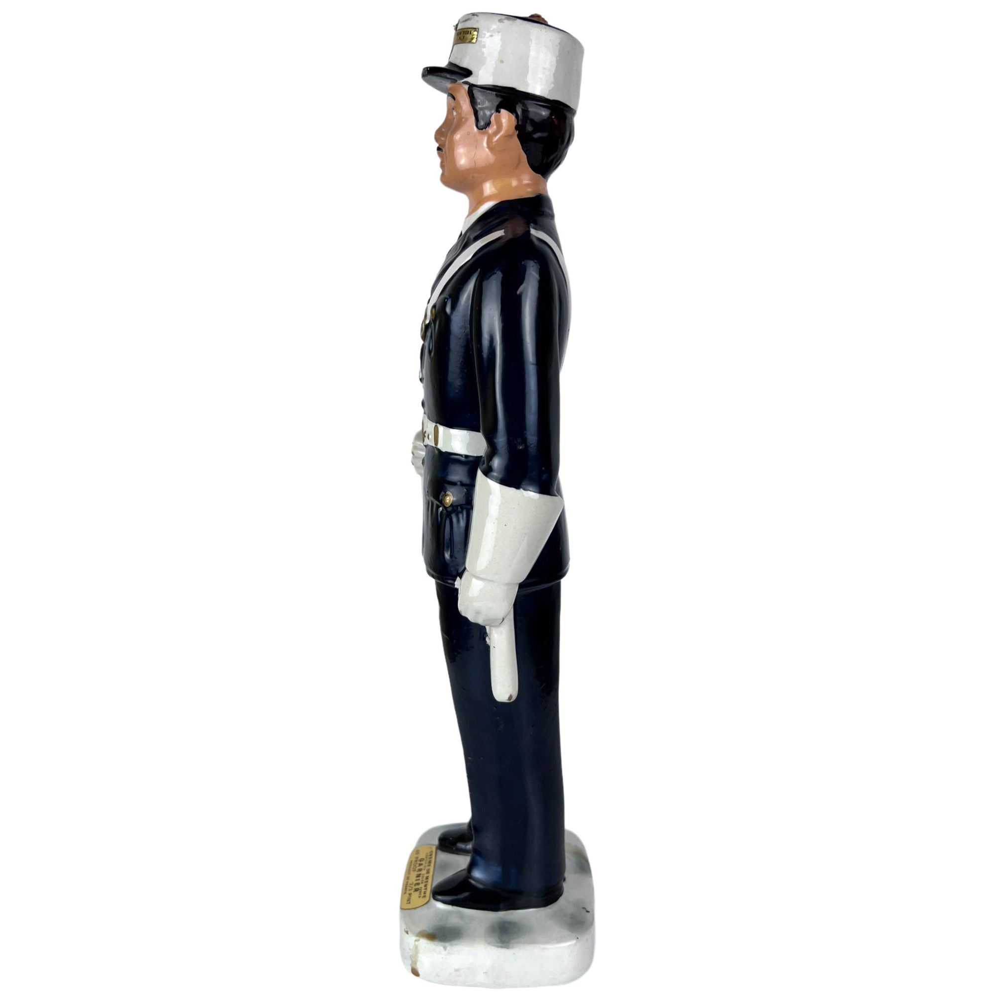 Vintage 1970 French Gendarme Figural Bottle Garnier Liqueur Police Man - Poppy's Vintage Clothing
