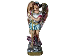 Vintage Chalkware Figurine Archangel Michael Killing Satan - Poppy's Vintage Clothing