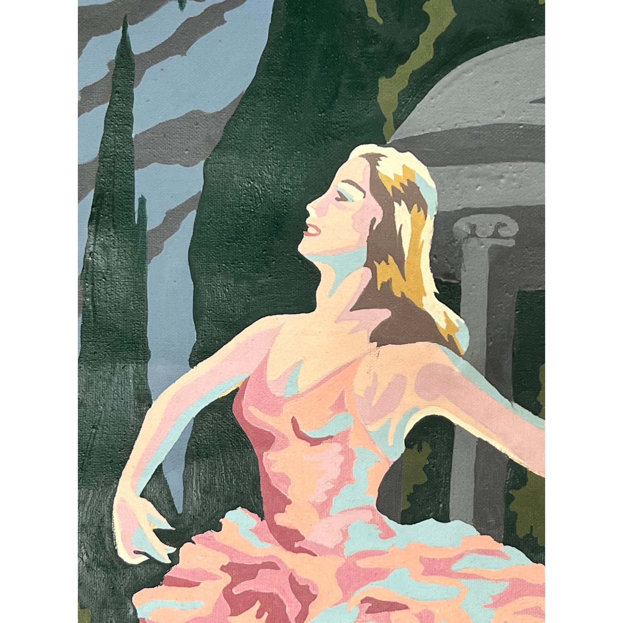 Vintage PBN Paint by Number Painting Moonlight Ballet Craft Master 41J - Poppy's Vintage Clothing