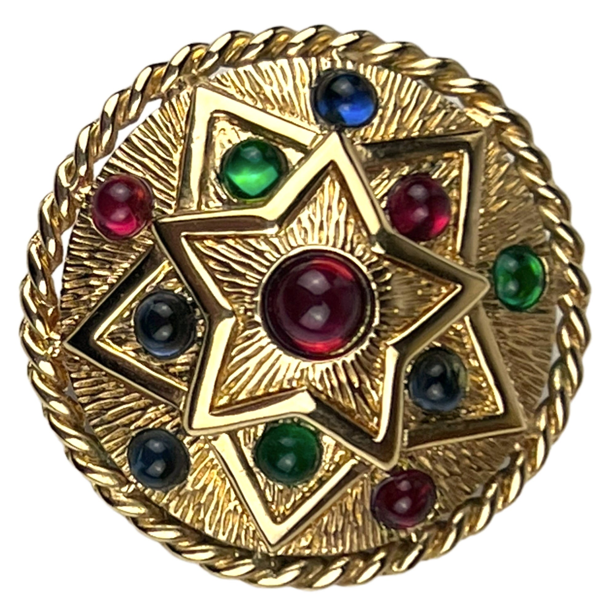 Vintage 1980s DOrlan Earrings Round Clip-on Gold Tone - Poppy's Vintage Clothing