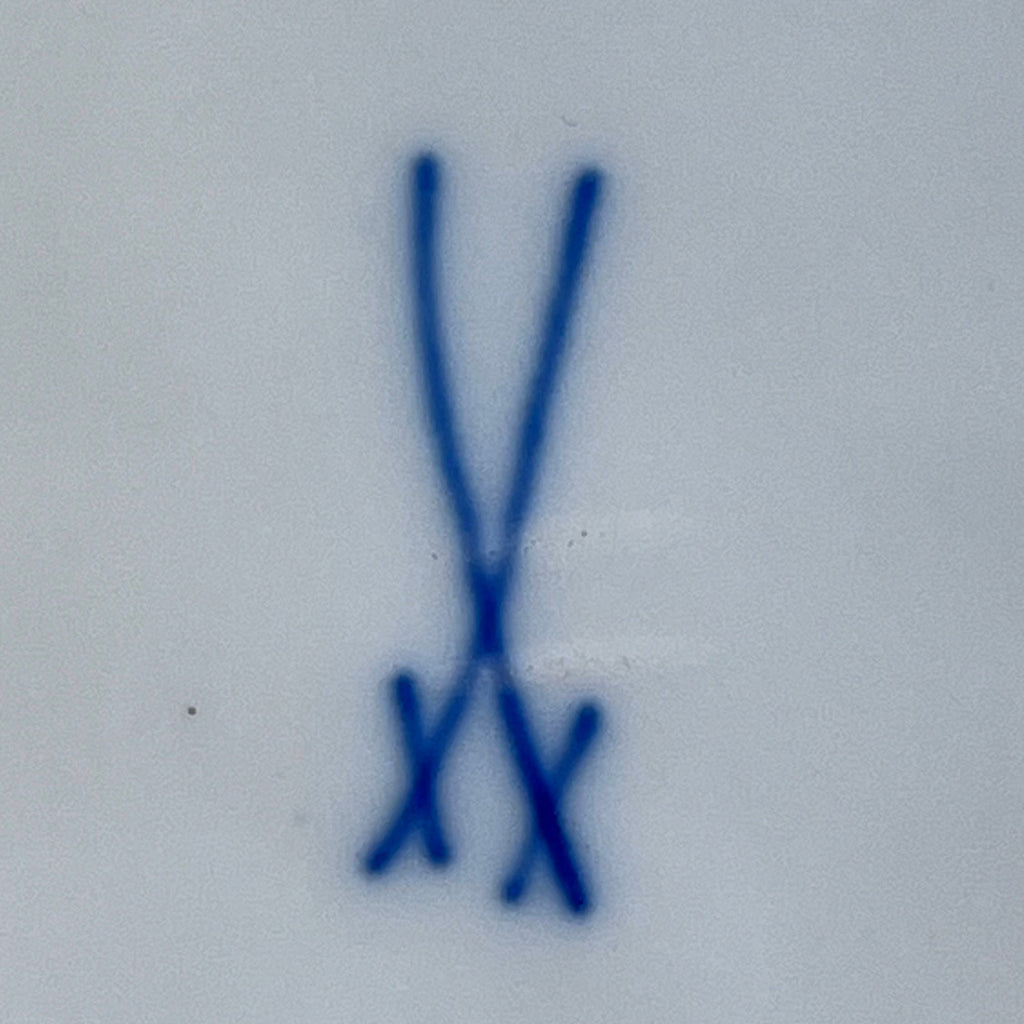 Vintage 1930s Meissen Porcelain Oblong Bowl Serving Dish Hand Painted Flowers with Gold - Poppy's Vintage Clothing