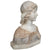 Antique Alabaster Bust Woman on Pedestal Unsigned Italian School - Poppy's Vintage Clothing