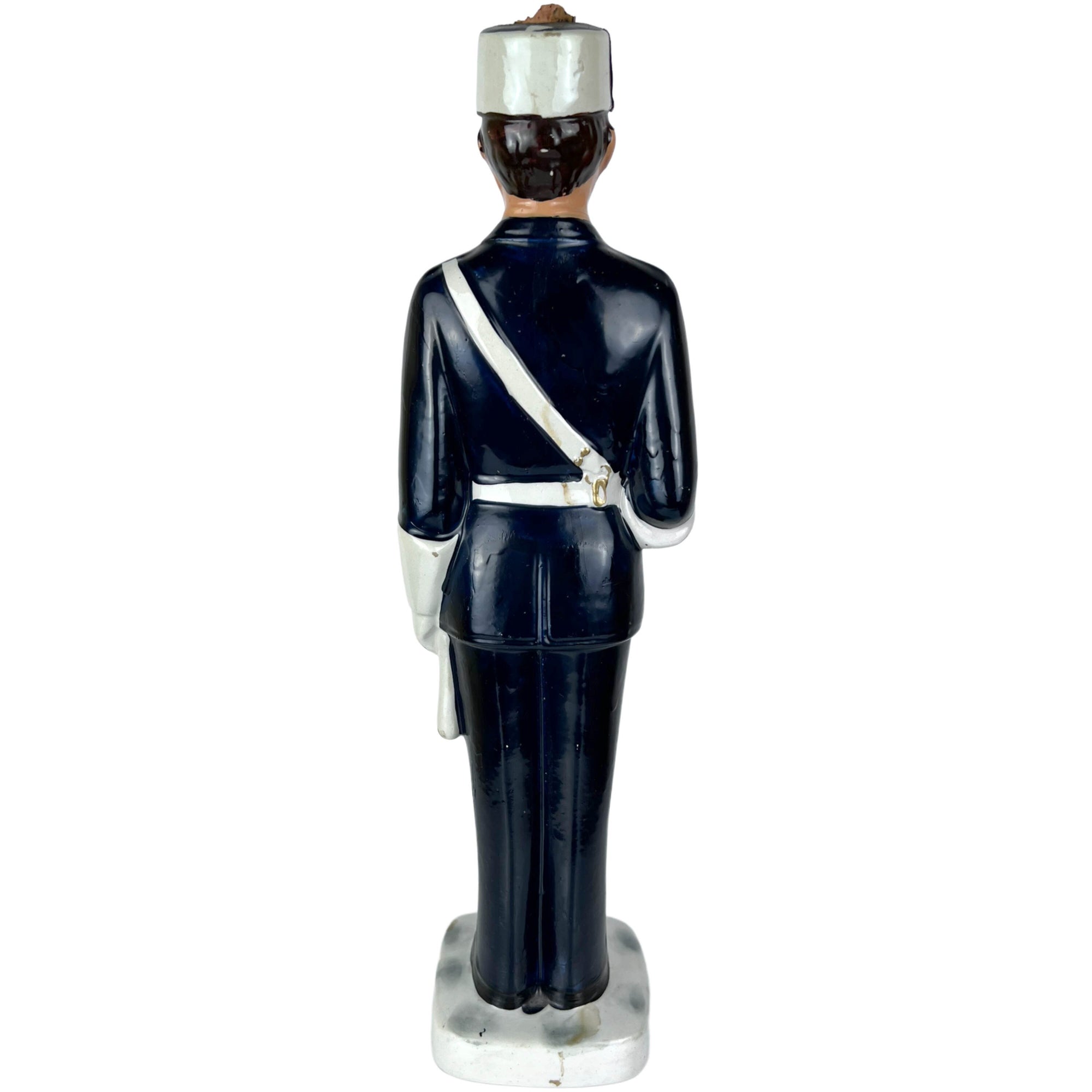 Vintage 1970 French Gendarme Figural Bottle Garnier Liqueur Police Man - Poppy's Vintage Clothing