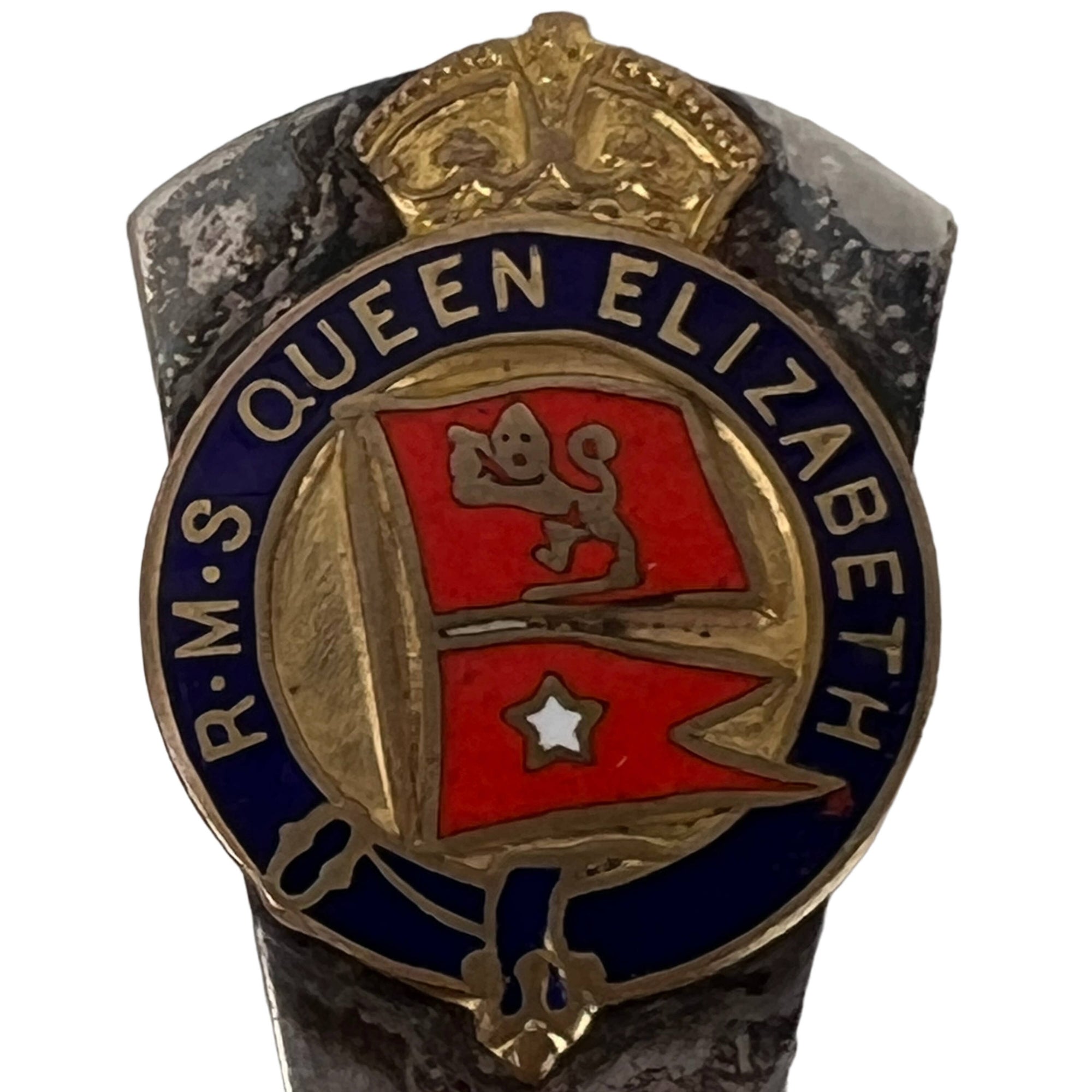 Vintage 1940s  RMS Queen Elizabeth Tea Caddy Spoon Cunard White Star Line Steamship - Poppy's Vintage Clothing