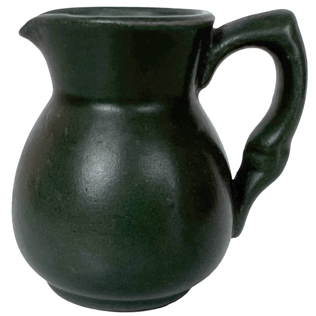 Antique Lovatt Langley Miniature Jug Pitcher Green Glaze 2.375 Tall - Poppy's Vintage Clothing