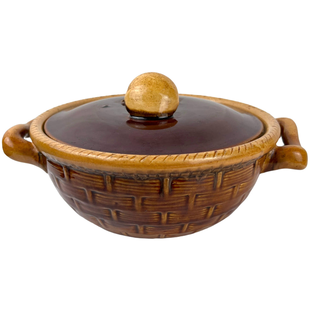 Vintage 1930s Mushroom Casserole Tellurite by Faiencerie de Thulin Belgium - Poppy's Vintage Clothing