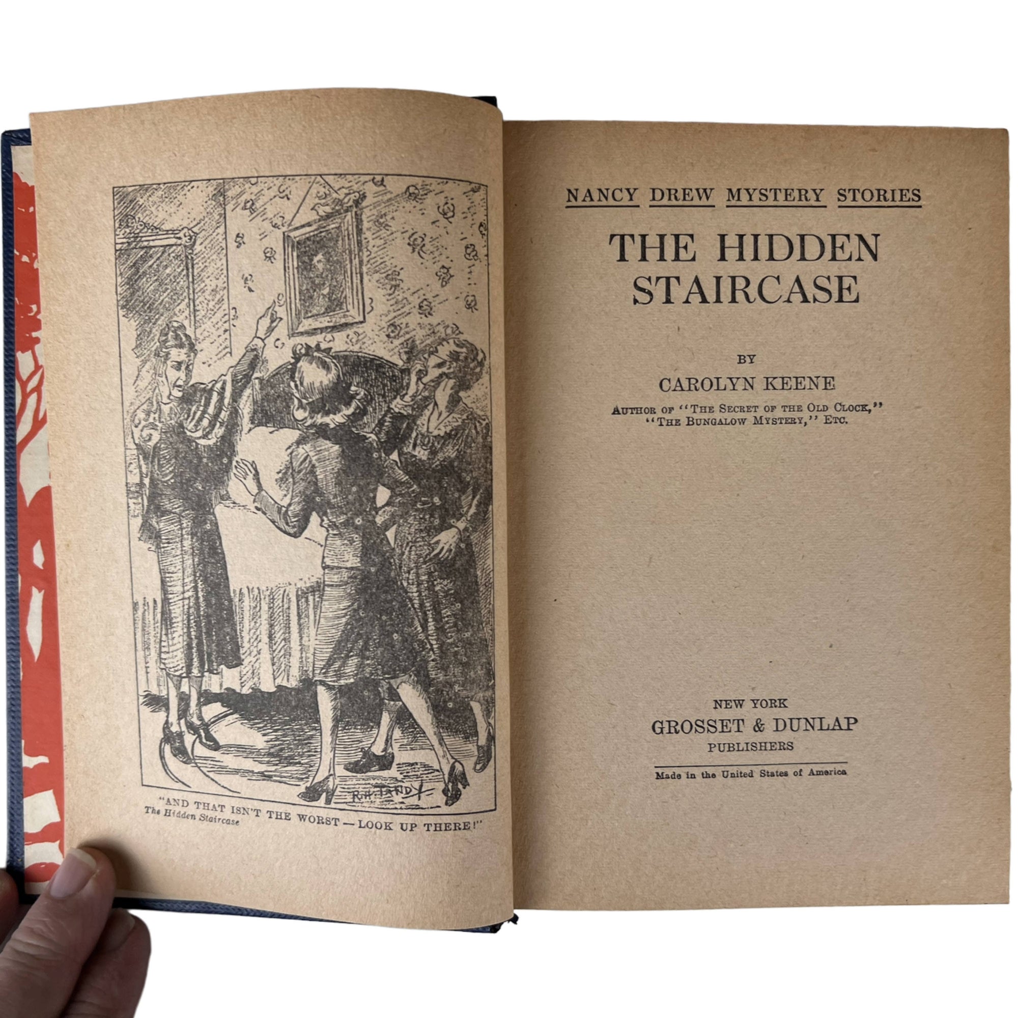 Vintage Nancy Drew Book The Hidden Staircase 1946 Edition - Poppy's Vintage Clothing