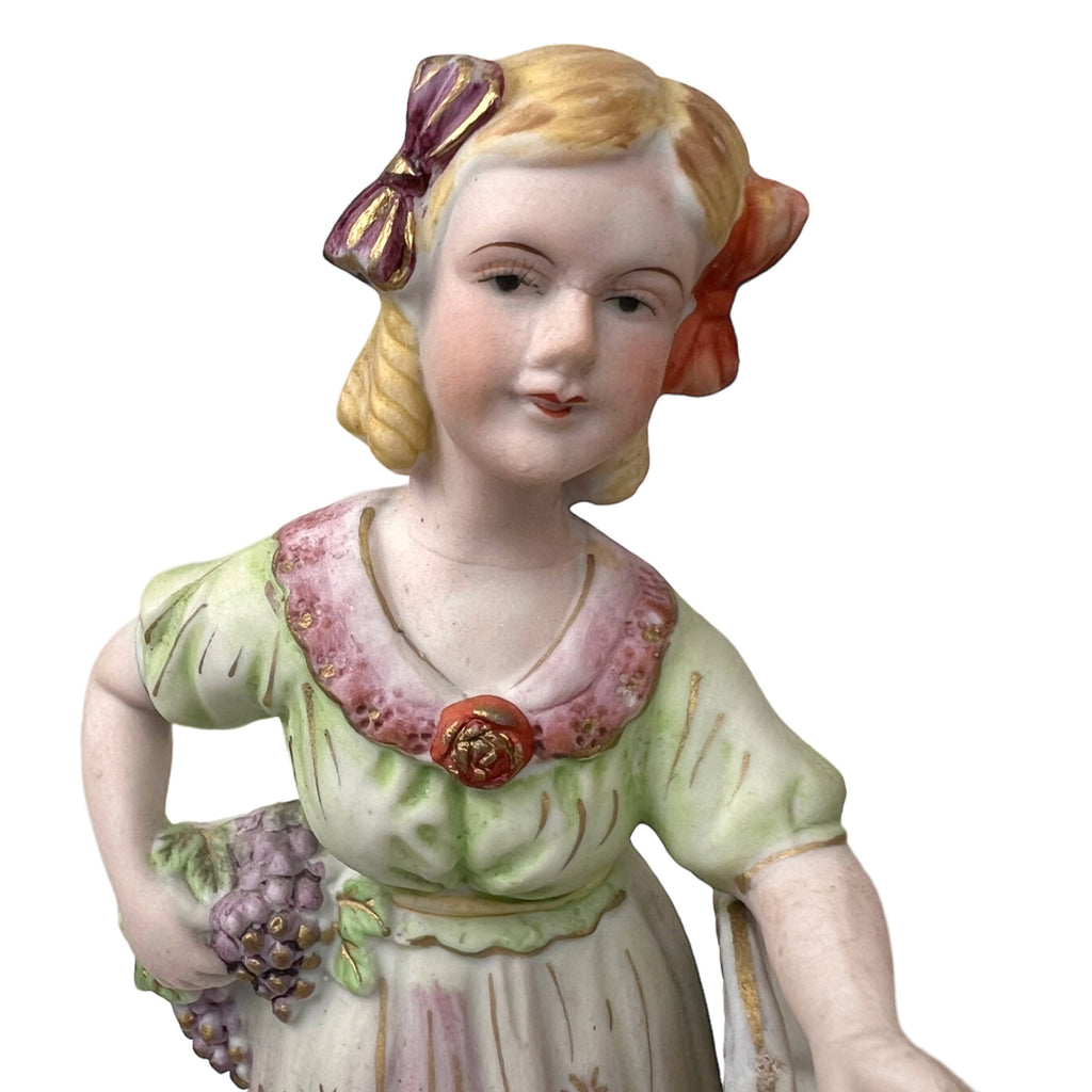 Vintage Bisque Porcelain Figural Planters Potpourri Boy & Girl Figurines - Poppy's Vintage Clothing