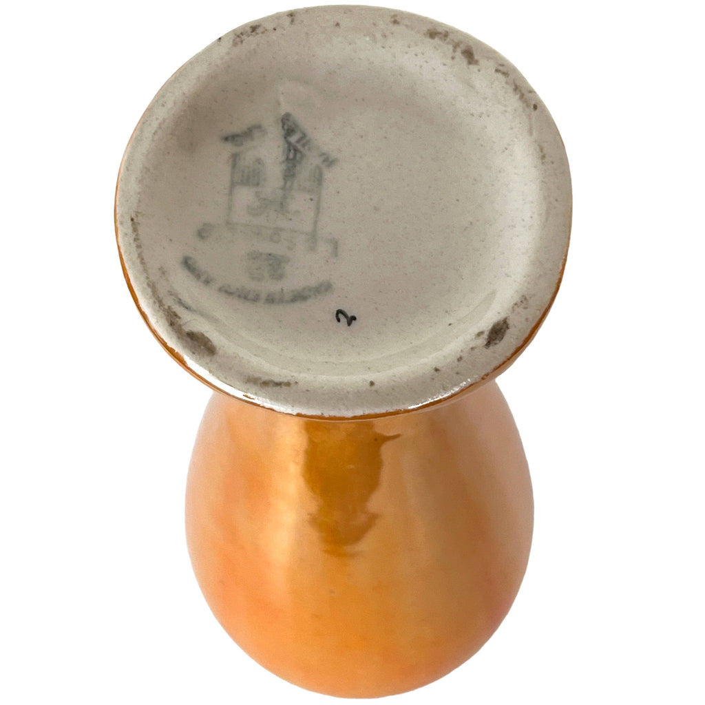 Art Deco 1920s Hat Pin Holder or Bud Vase Sterling Silver Banded Rocket Form Lancaster & Sons Hanley - Poppy's Vintage Clothing