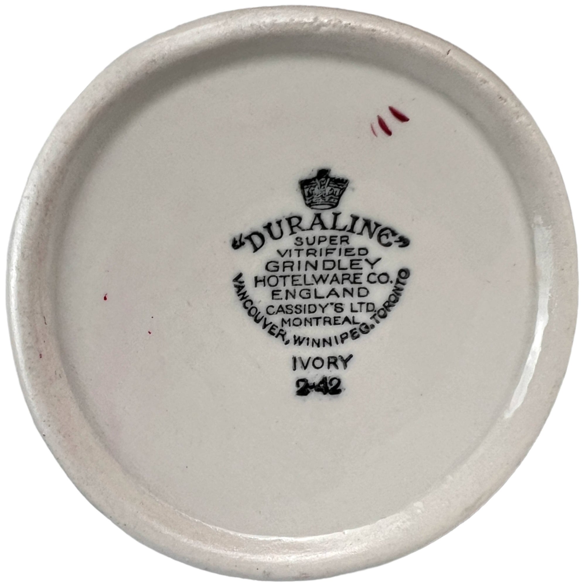 Vintage Montreal Childrens Hospital 1940s Milk Pitcher Restaurant Ware - Poppy's Vintage Clothing