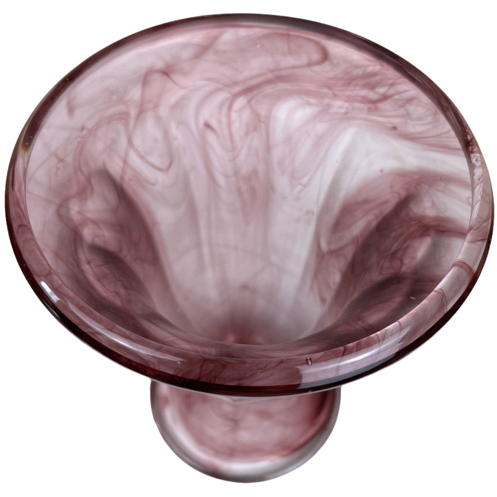 Vintage 1930s Cloud Glass Vase Davidson 294 Purple Art Deco - Poppy's Vintage Clothing