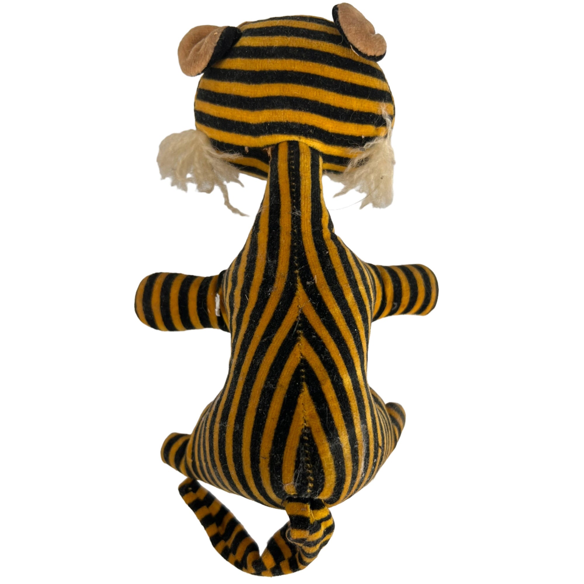 Vintage 1930s Velveteen Pincushion Tiger Stuffed Animal Toy - Poppy's Vintage Clothing