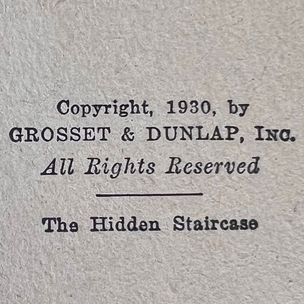 Vintage Nancy Drew Book The Hidden Staircase 1946 Edition - Poppy's Vintage Clothing