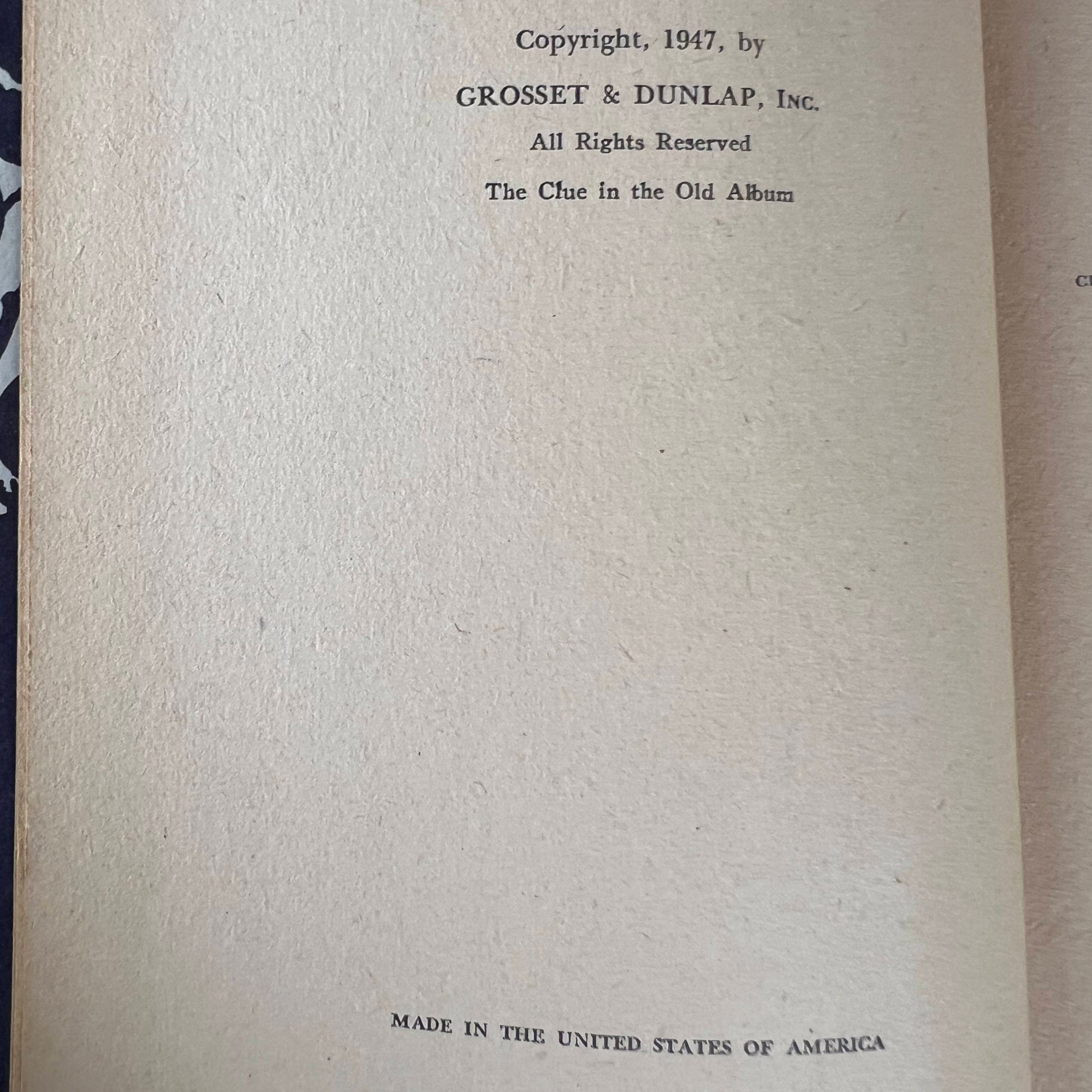 Vintage Nancy Drew Book The Clue in the Old Album 1st Edition 1st Printing - Poppy's Vintage Clothing