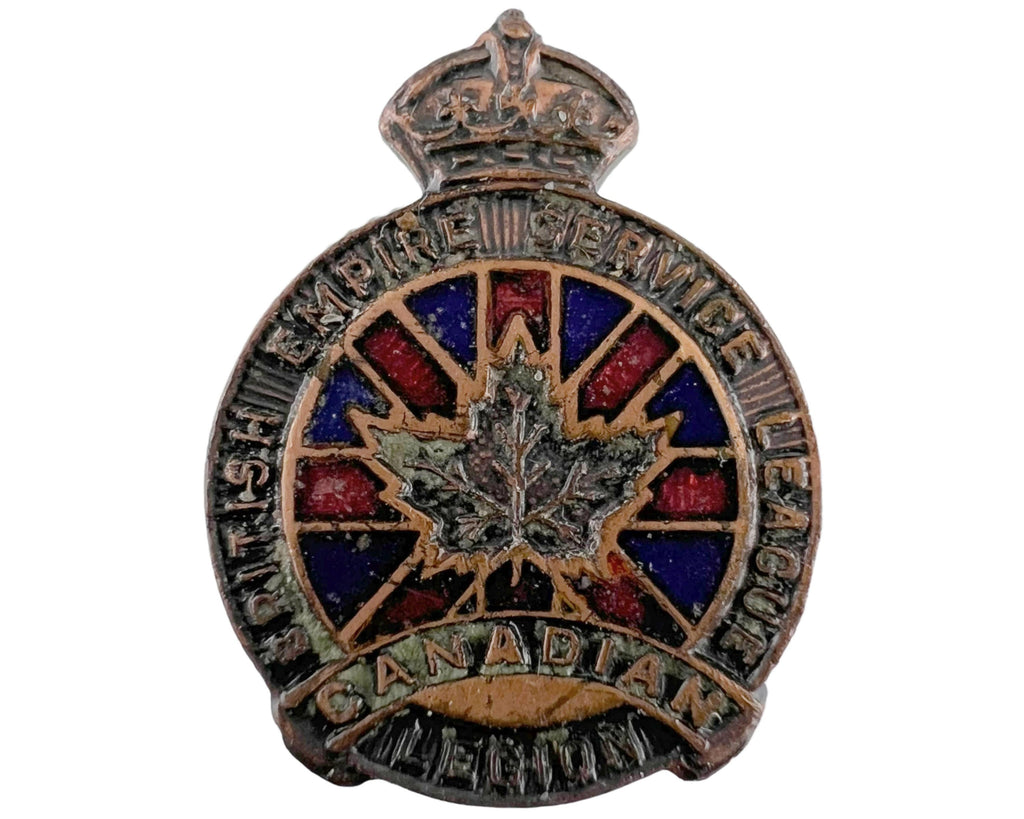Vintage Canadian Legion Lapel Pin British Empire Service League - Poppy's Vintage Clothing