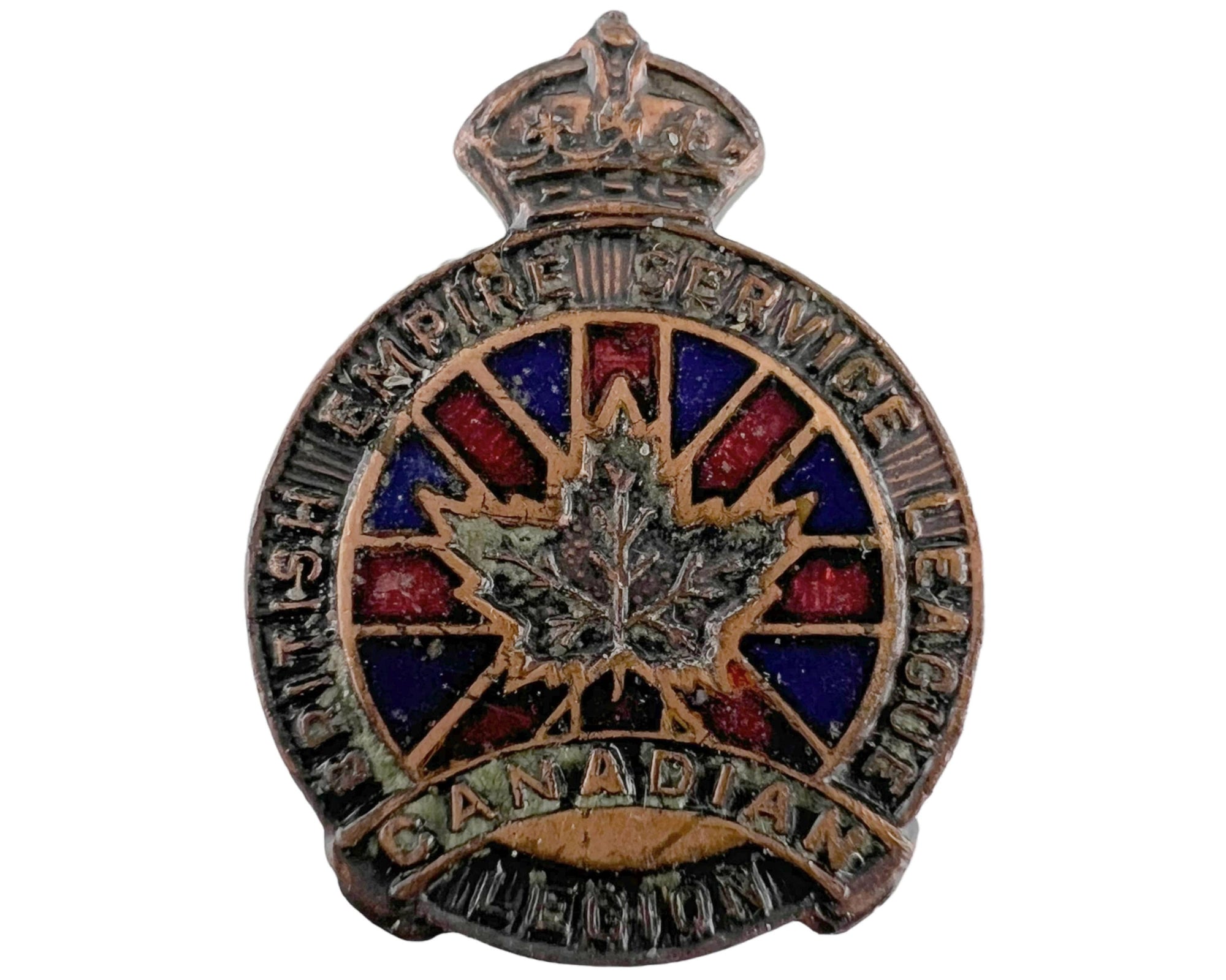 Vintage Canadian Legion Lapel Pin British Empire Service League - Poppy's Vintage Clothing
