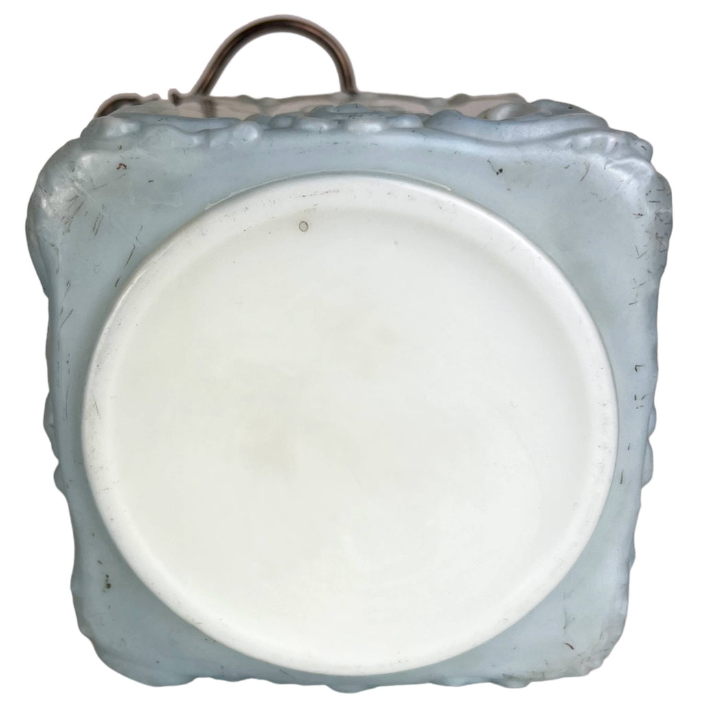 Antique Wave Crest Glass Biscuit Barrel Cracker Jar Mt Washington CF Monroe - Poppy's Vintage Clothing