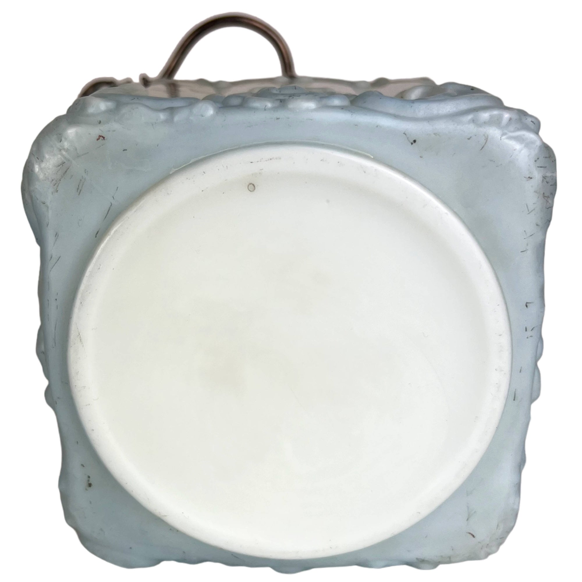 Antique Wave Crest Glass Biscuit Barrel Cracker Jar Mt Washington CF Monroe - Poppy's Vintage Clothing