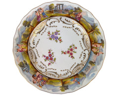 Antique Capodimonte Porcelain Plate Italian Neo-Classic Scenes Hand Painted 9 - Poppy's Vintage Clothing