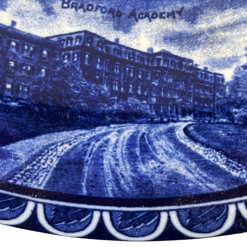 Antique Rowland & Marsellus Souvenir Plate Haverhill Massachusetts Blue and White Staffordshire - Poppy's Vintage Clothing