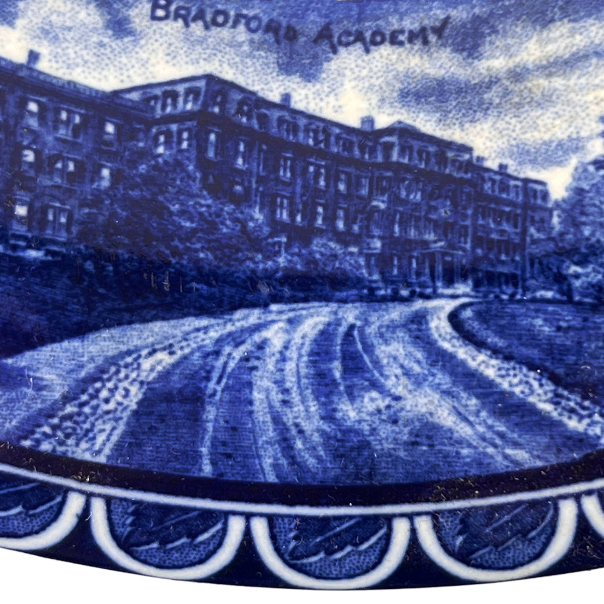 Antique Rowland & Marsellus Souvenir Plate Haverhill Massachusetts Blue and White Staffordshire - Poppy's Vintage Clothing