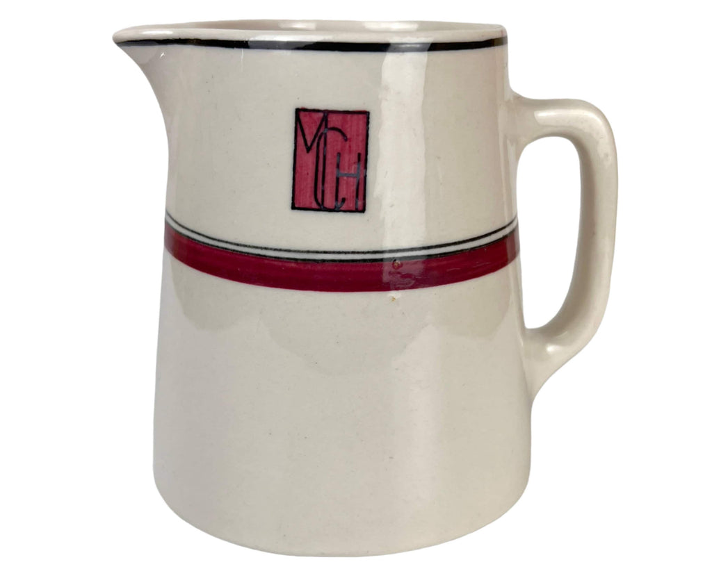 Vintage Montreal Childrens Hospital 1940s Milk Pitcher Restaurant Ware - Poppy's Vintage Clothing