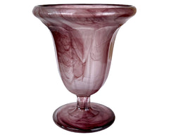 Vintage 1930s Cloud Glass Vase Davidson 294 Purple Art Deco - Poppy's Vintage Clothing