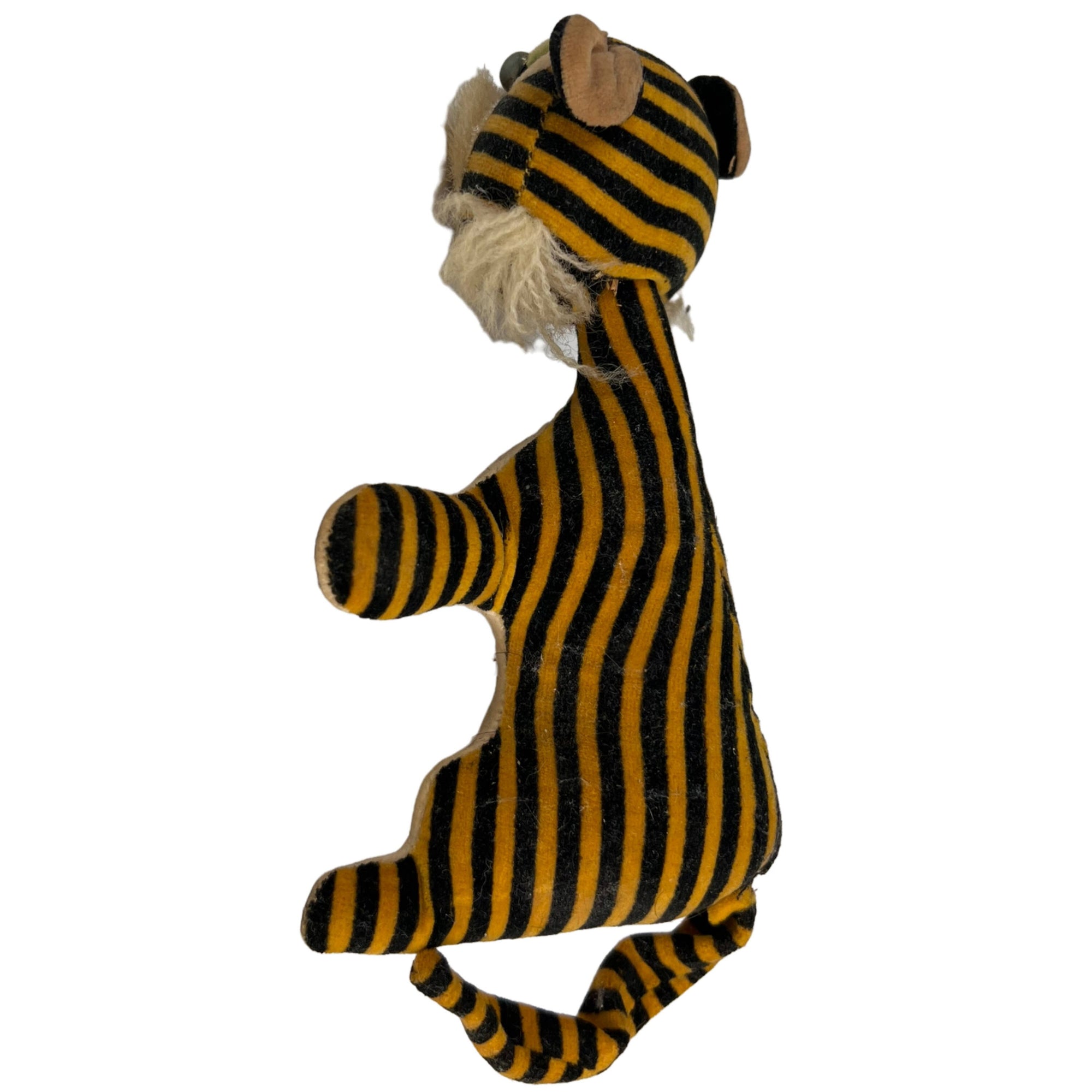 Vintage 1930s Velveteen Pincushion Tiger Stuffed Animal Toy - Poppy's Vintage Clothing