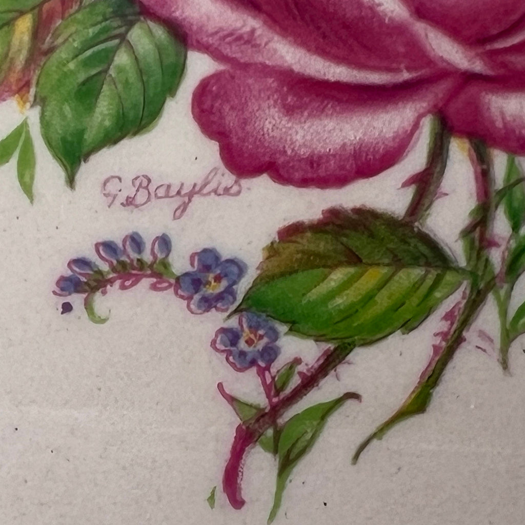 Vintage 1940s Wedgwood & Co Tudor Rose Blush Rose Salad Plate Wartime Concentration Scheme - Poppy's Vintage Clothing