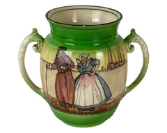 Antique Royal Doulton Dutch Harlem Seriesware Mini Handled Vase or Loving Cup Charles Noke - Poppy's Vintage Clothing