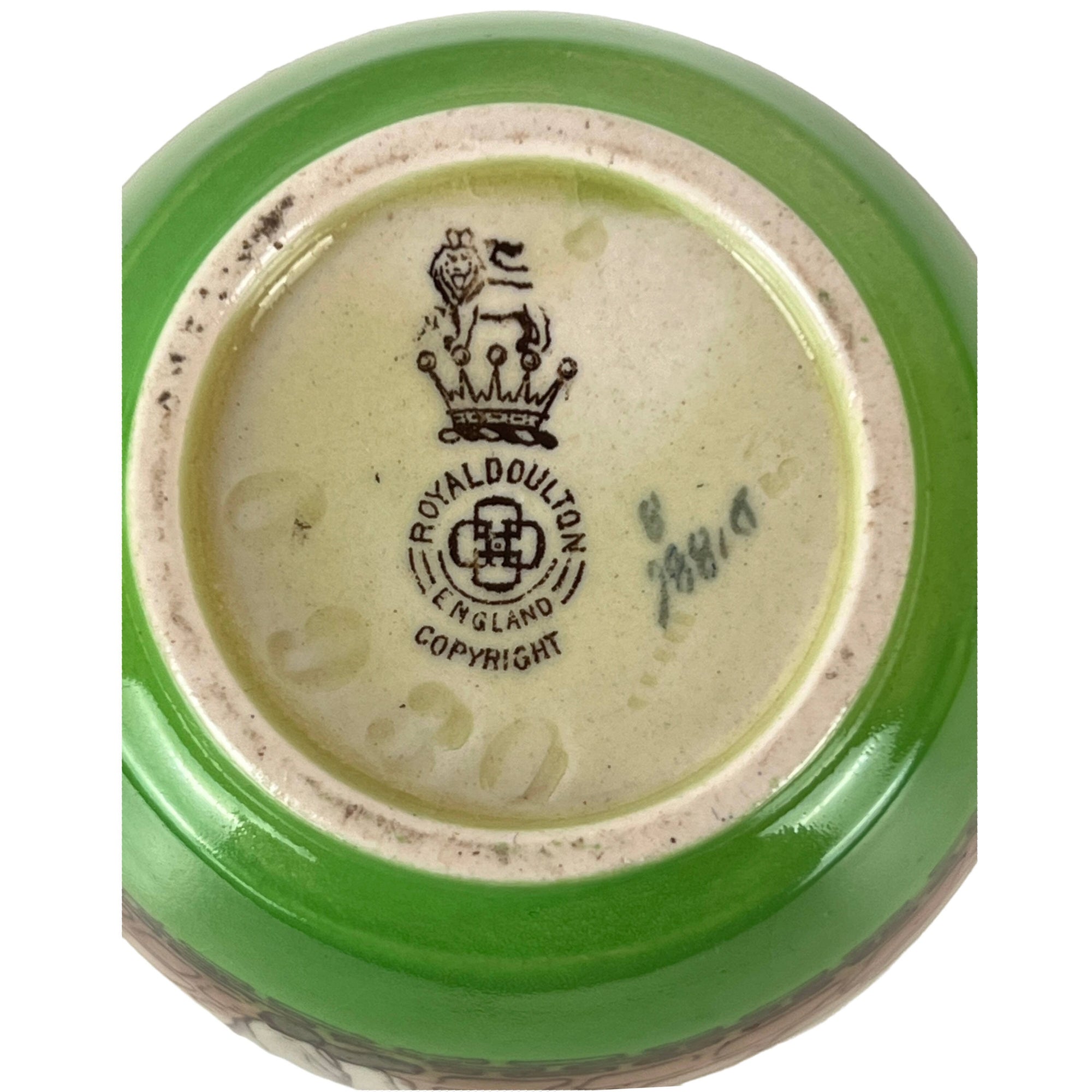 Antique Royal Doulton Dutch Harlem Seriesware Mini Handled Vase or Loving Cup Charles Noke - Poppy's Vintage Clothing