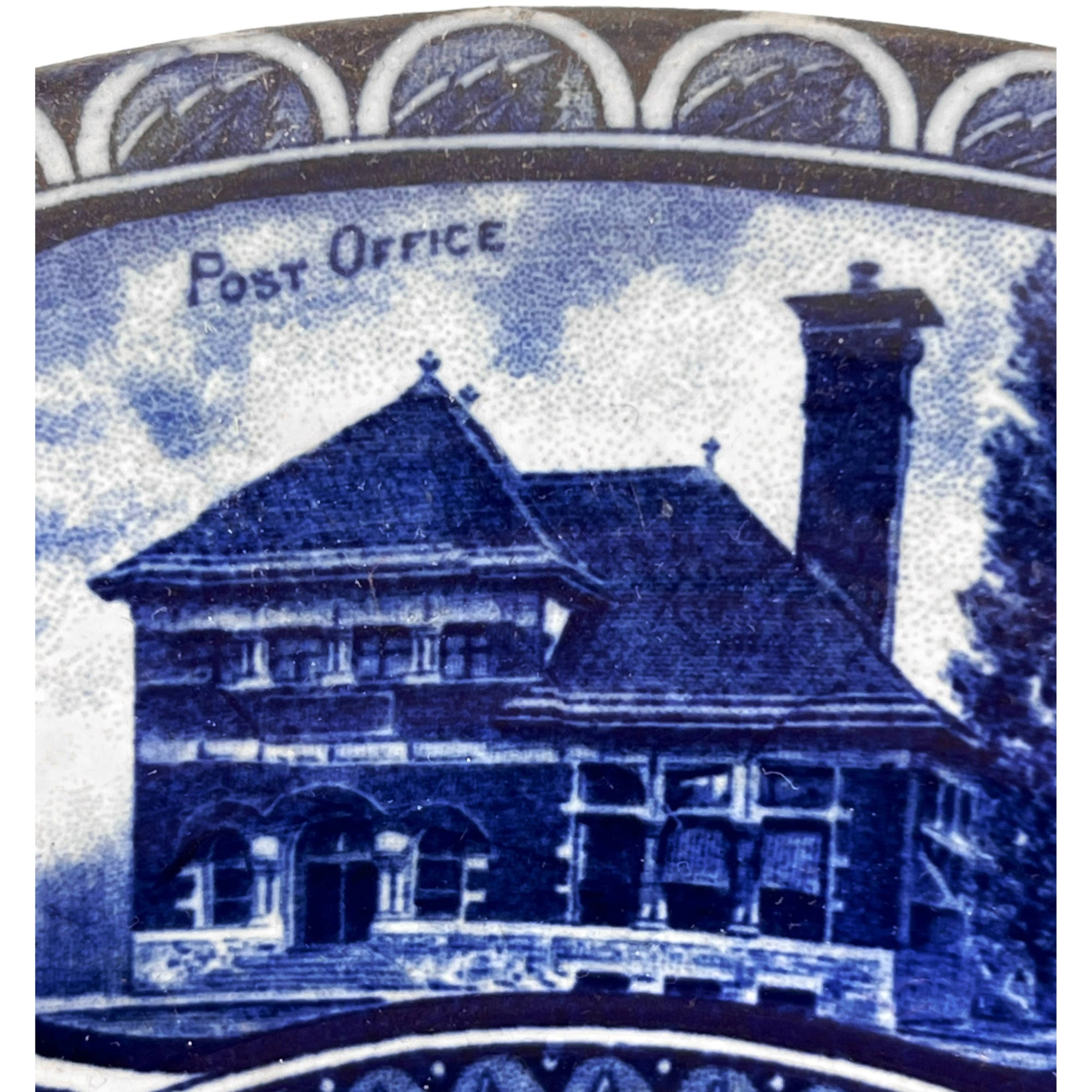 Antique Rowland & Marsellus Souvenir Plate Haverhill Massachusetts Blue and White Staffordshire - Poppy's Vintage Clothing