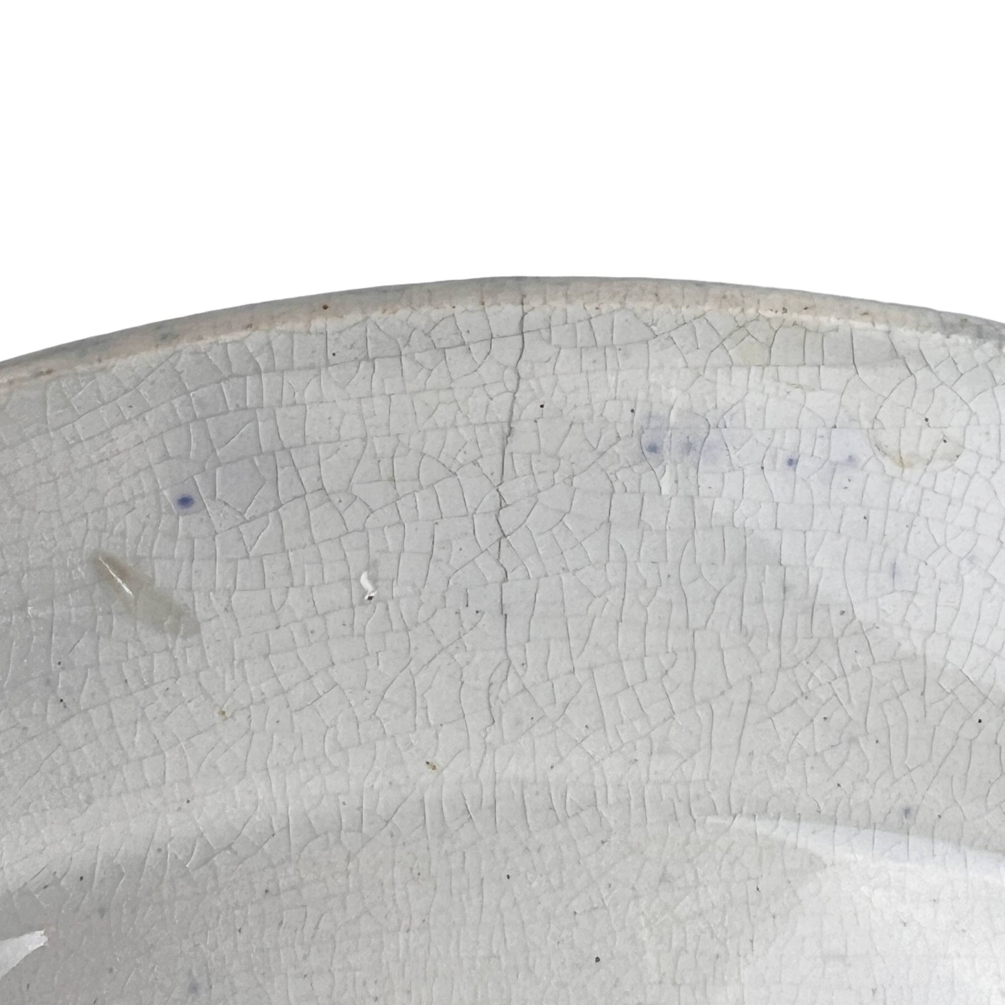 Antique Samuel Barker & Sons Plates Blue and White Wild Rose Pattern Pair 10 - Poppy's Vintage Clothing