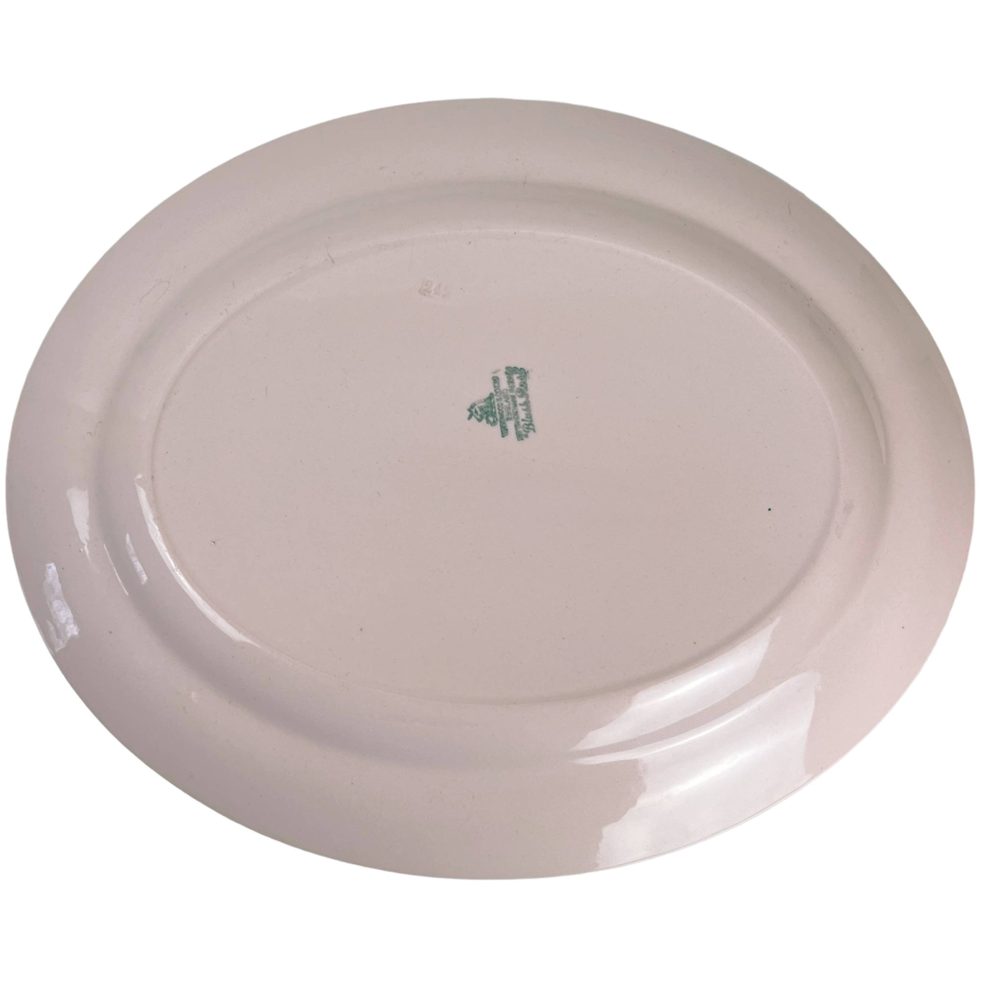 Vintage 1940s Wedgwood & Co Tudor Rose Blush Rose Platter 14 Rare Wartime Concentration Scheme - Poppy's Vintage Clothing