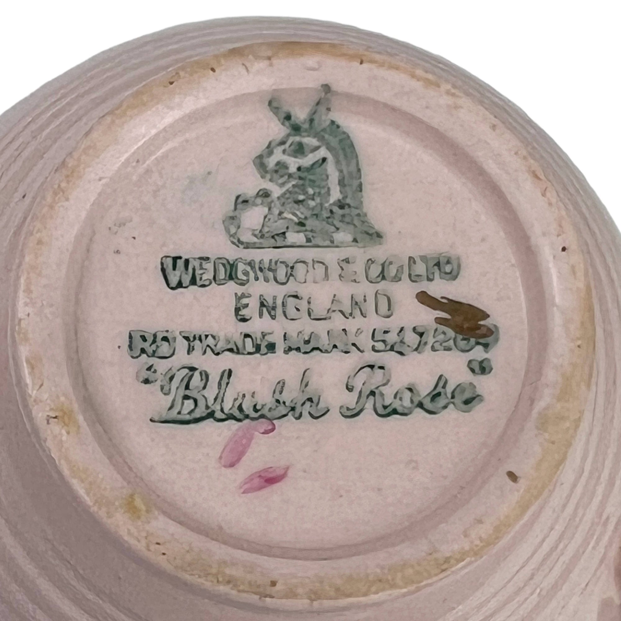 Vintage 1940s Wedgwood & Co Tudor Rose Blush Rose Cup and Saucer Trio Wartime Concentration Scheme - Poppy's Vintage Clothing