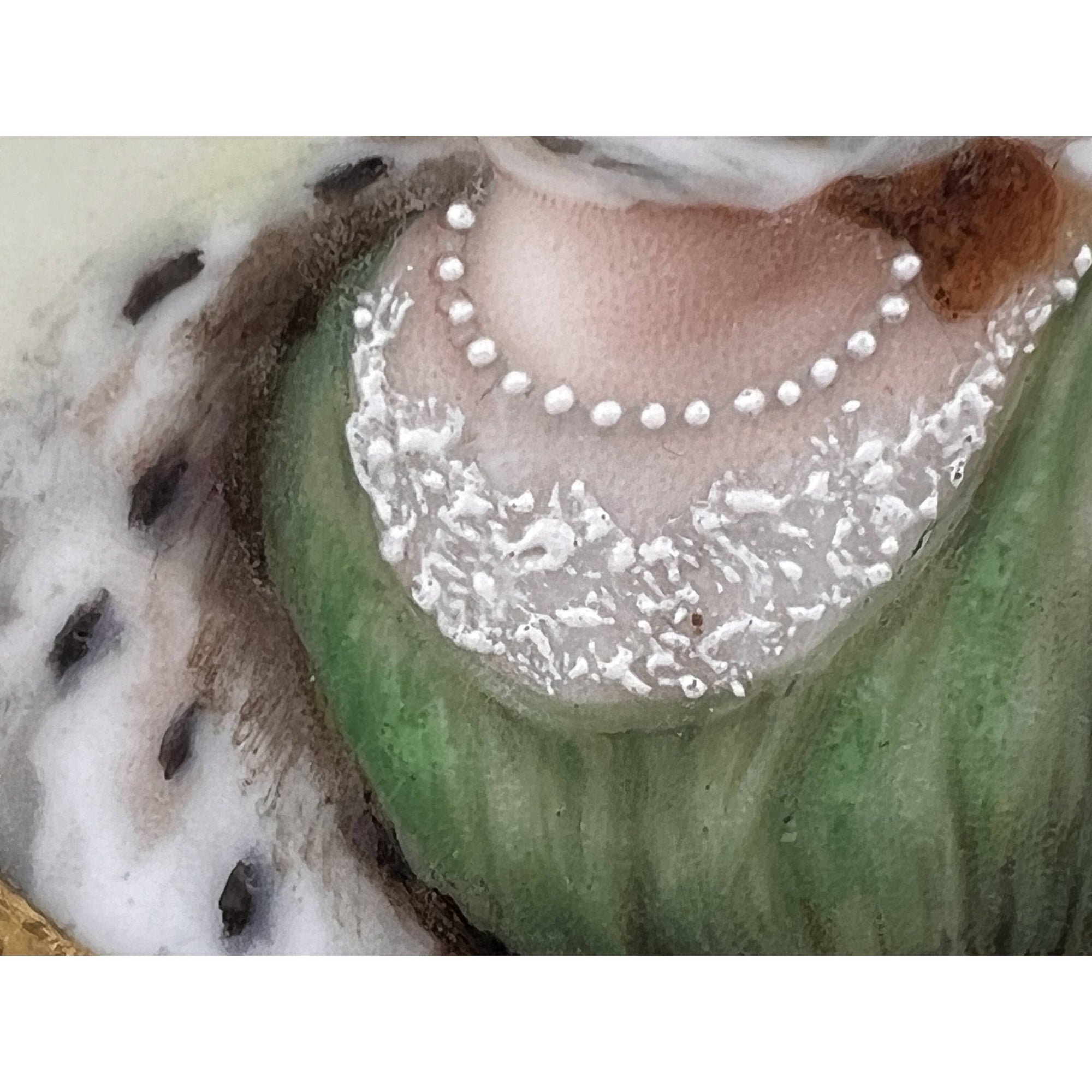 Antique CM Hutschenreuther Hand Painted Porcelain Portrait Plaque Framed Queen Louise of Prussia - Poppy's Vintage Clothing